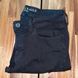Black ripped skinny jeans American eagle